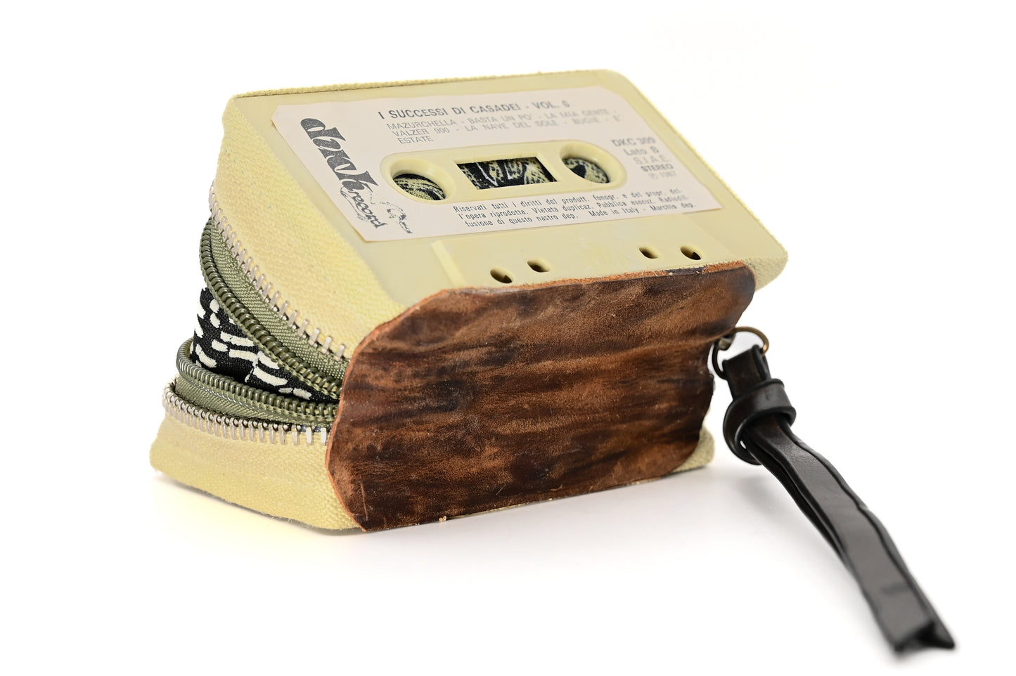 🍍Ananas🍍 - Casadei - Collezione Collezione classic - Acquista su Ziptape.it - Portafoglio Artigianale in Musicassetta