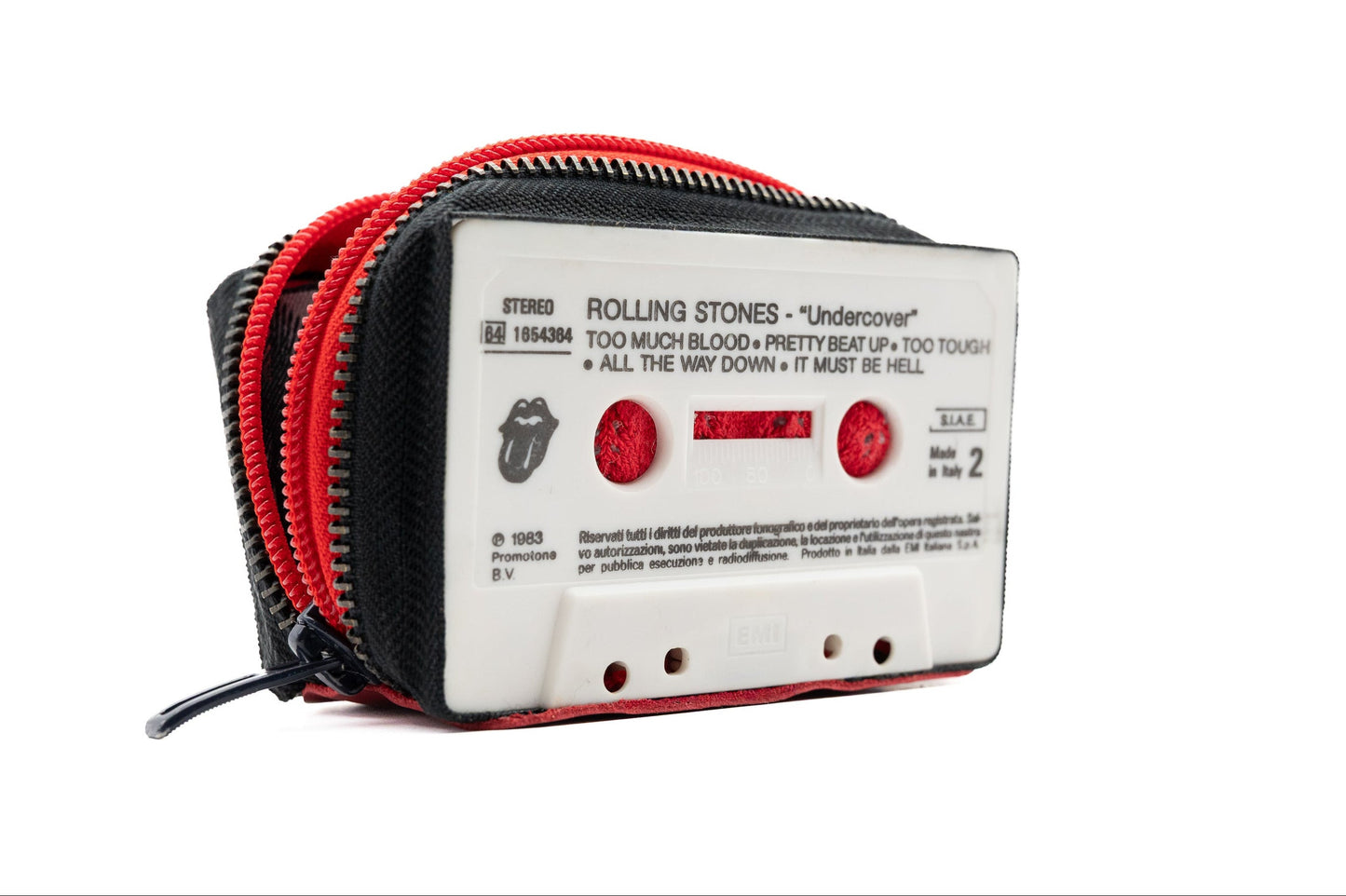 🎸The Rolling Stones – Feel on baby 🖤 - Collezione Collezione ziptape - Acquista su Ziptape.it - Portafoglio Artigianale in Musicassetta