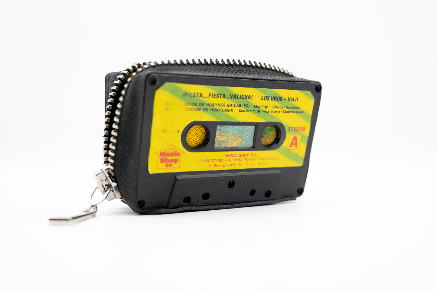 ¡Fiesta Time!  🎉🎶✨ - Collezione Classic - Acquista su Ziptape.it - Portafoglio Artigianale in Musicassetta